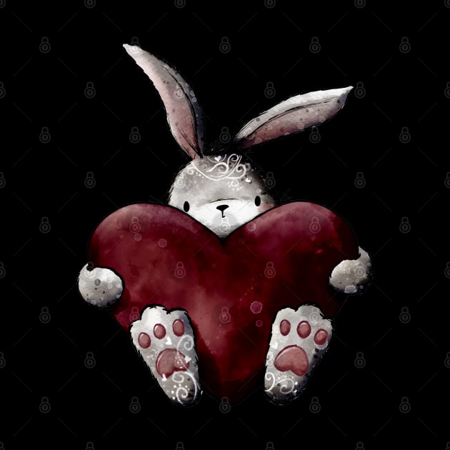 Gothic Emo Love Bunny by Lucia
