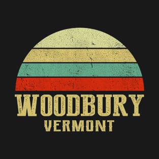 WOODBURY VERMONT Vintage Retro Sunset T-Shirt