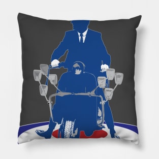 MODS Scooter Jimmy MOD on vintage roundel graphic Pillow