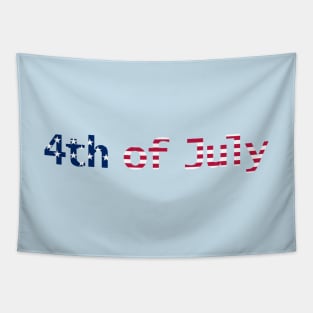 4th of July Typography in Stars and Stripes Text Tapestry