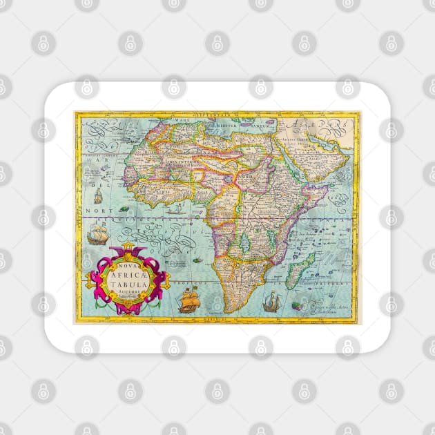 Jodoco Hondio - African Map 1610 -   Ancient Worlds Magnet by Culturio