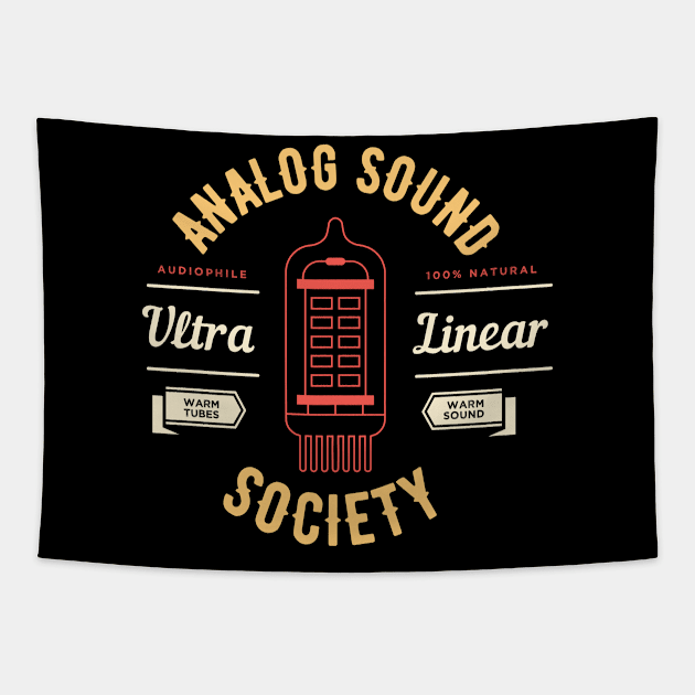 Retro Music Analog Sound Society Tapestry by MintaApparel