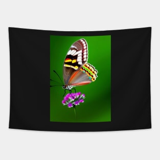 COOL BUTTERFLY RESTING ON A FLOWER Tapestry