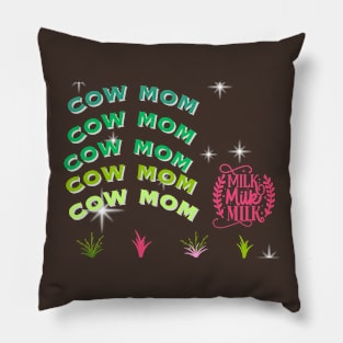 cow mom t shirt Pillow