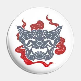 The great Oni Mask 3 - Yabisan - Vector Style Pin