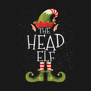 HEAD Elf Family Matching Christmas Group Funny Gift T-Shirt