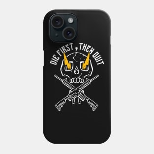 Die First Then Quit Skull With Lightening Eyes Phone Case