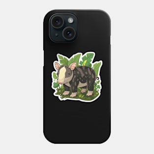 Cute Mountain Tapir Illustration - Adorable Animal Art Phone Case