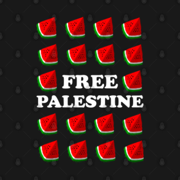 FREE PALESTINE -WATERMELON - Palestine - T-Shirt sold by Angelino | SKU