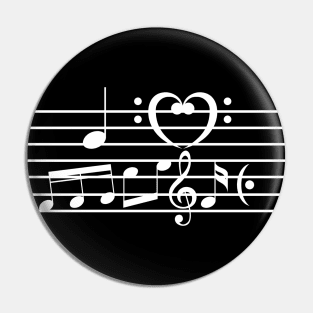 I Heart Music - Art Of Music Pin