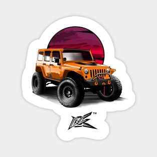 jeep wrangler rubicon orange Magnet