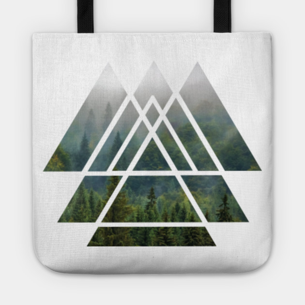 geometric tote bag