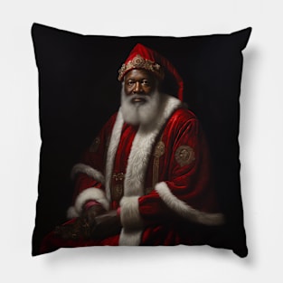 Black Santa by Jan van Eyck Pillow