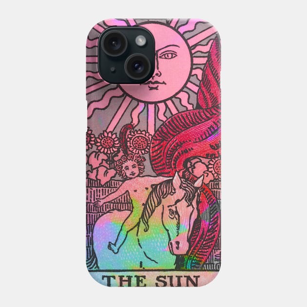 Trippy Sun Tarot Card Phone Case by lolosenese