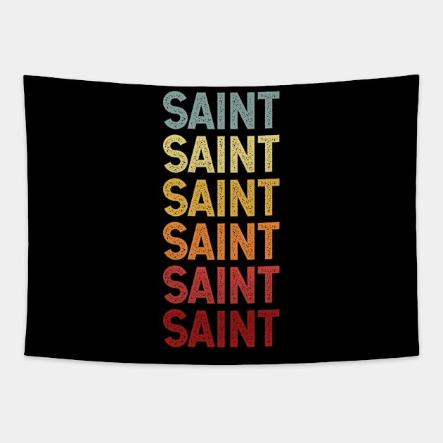 Saint Name Vintage Retro Gift Named Saint Tapestry by CoolDesignsDz