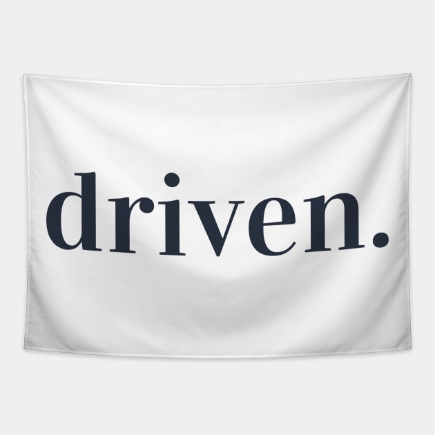 Driven. Typography Inspirational Word Retro Black Tapestry by ebayson74@gmail.com