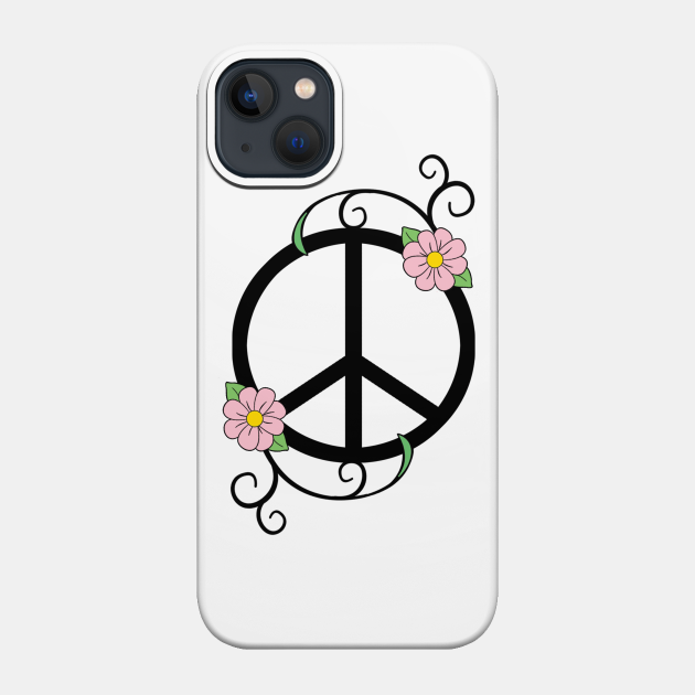 Peace and Daisies - Peace Sign - Phone Case