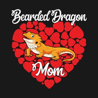 Valentines Heart Bearded Dragon Mom T-Shirt