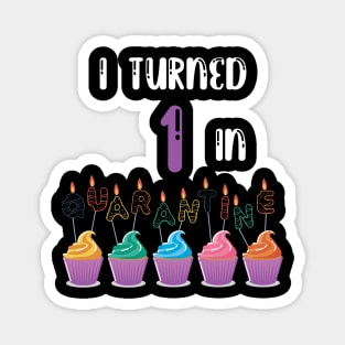 I Turned 1 In Quarantine funny birthday tee Magnet