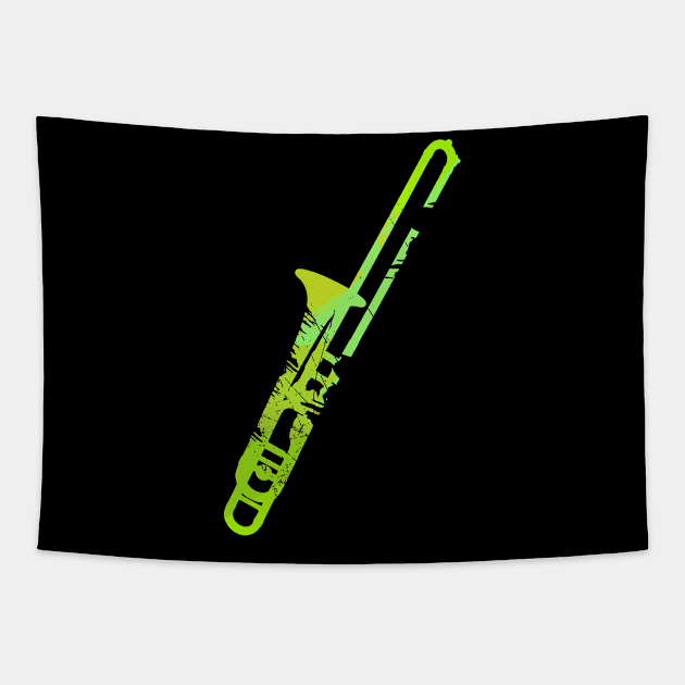 Trombone Jazz Gift Musical Instrument Vintage Tapestry by AlleyField