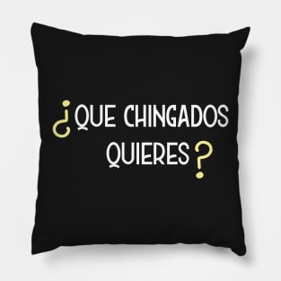 Camisa Chistosa en Espanol Funny Shirt in Spanish Pillow