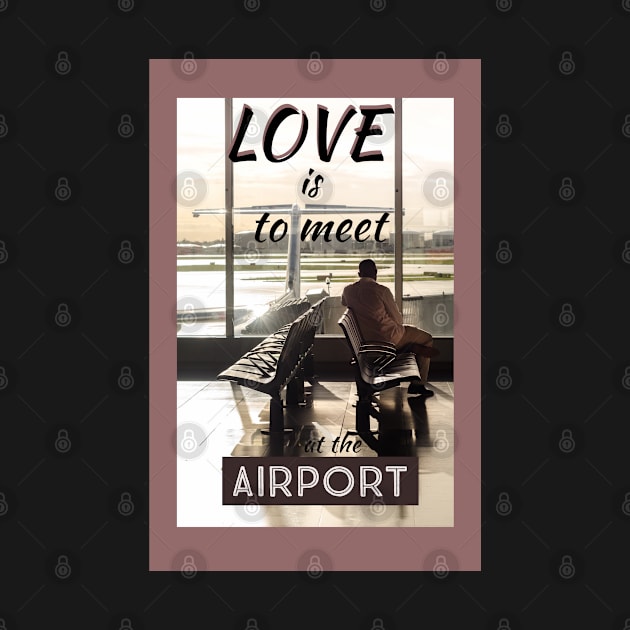 LOVE is to meet at the airport picture with typography by LiDaart