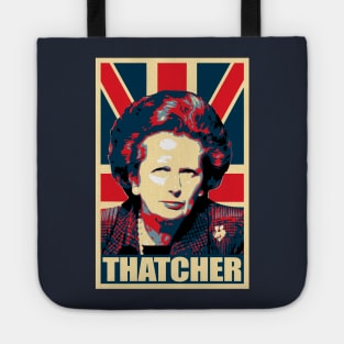 Margaret Thatcher Propaganda Poster Pop Art Tote