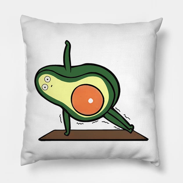 Funny avocado Pillow by MasutaroOracle