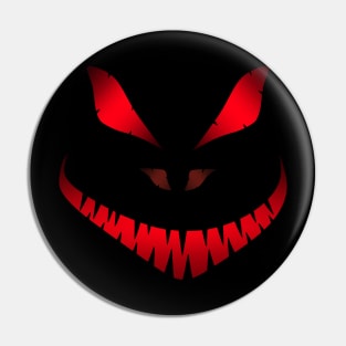 Halloween Scary Face Red Pin