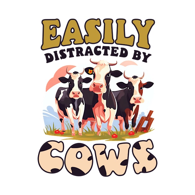 Cow Farmer Shirt | Distracted By Cows by Gawkclothing