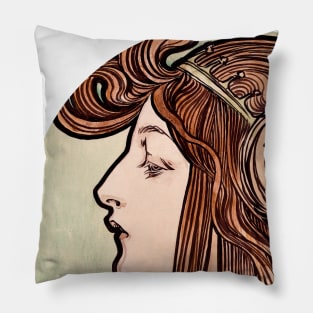 Vintage art portrait Pillow