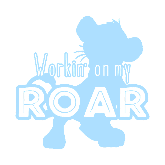 Lion King - Working on my Roar - baby blue by Unicornarama