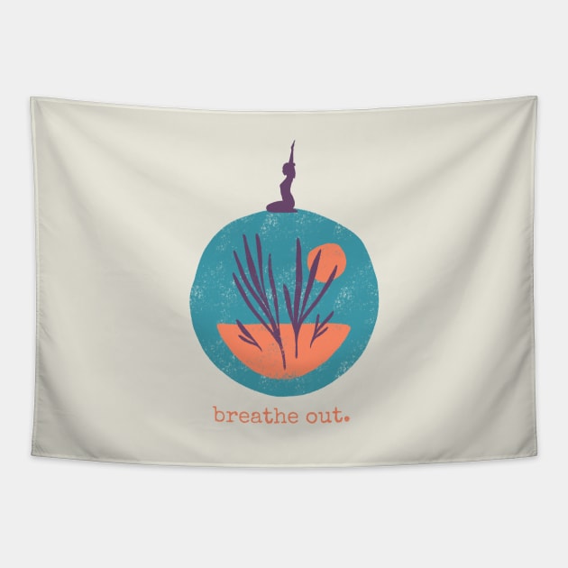 Breathe out - Yoga Tapestry by High Altitude