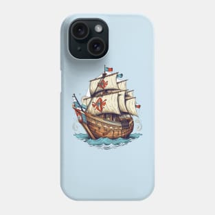 Scandinavian ship Men Women Vintage Phone Case