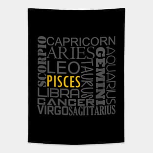 Pisces Zodiac Montage Tapestry