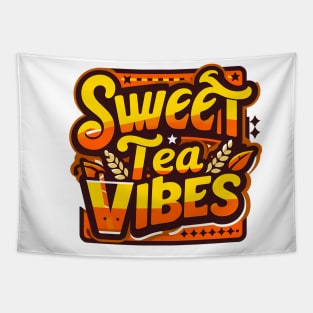 Funny sweet tea quote with a vintage look for women and girls iced tea lovers Tapestry