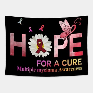 Hope For A Cure Butterfly Flower Breast cancer Tapestry