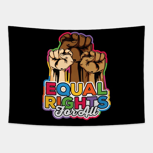 Equal Rights For All Peace Love Equality Diversity Tapestry by RadStar