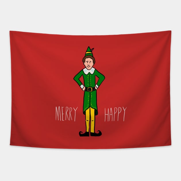 Merry Happy! Tapestry by MikeBrennanAD