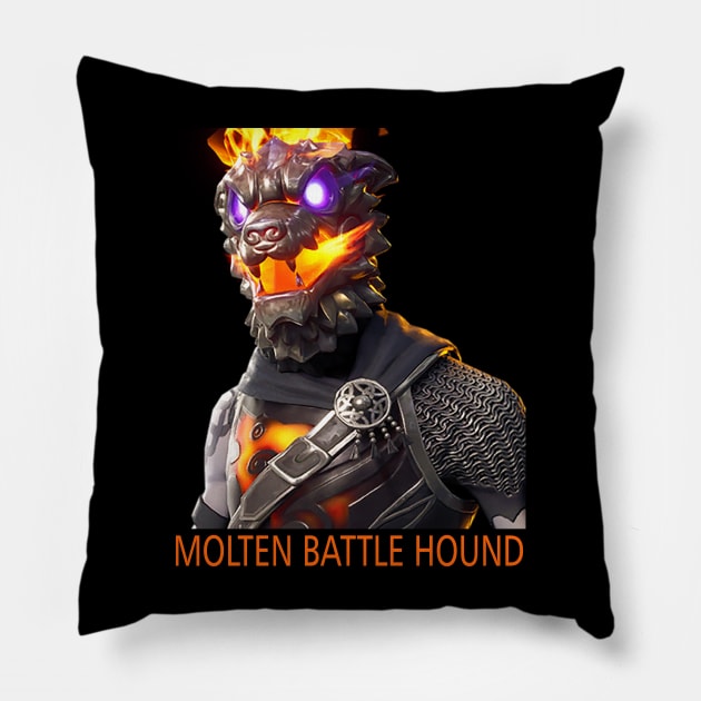 Molten Battle Hound Pillow by ritadesign