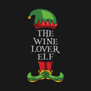 The Wine Lover Elf Matching Family Christmas Pajama T-Shirt