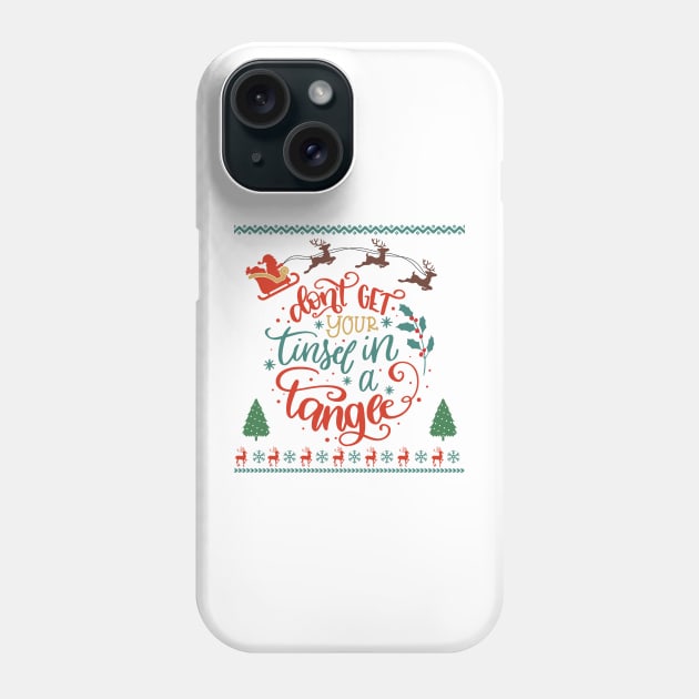 Christmas Upheaval: Don't Get Your Tinsel in a Tangle Phone Case by ThriceCursedPod