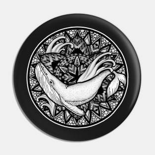 Whale Mandala Pin