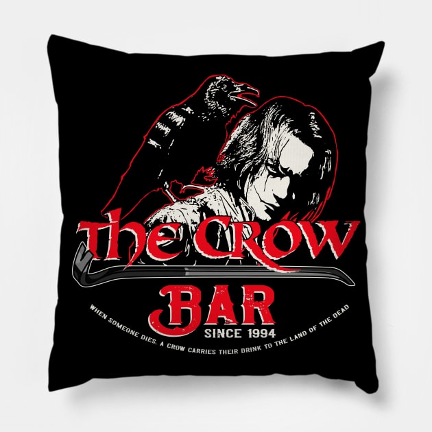 The Crow Bar Pillow by Alema Art