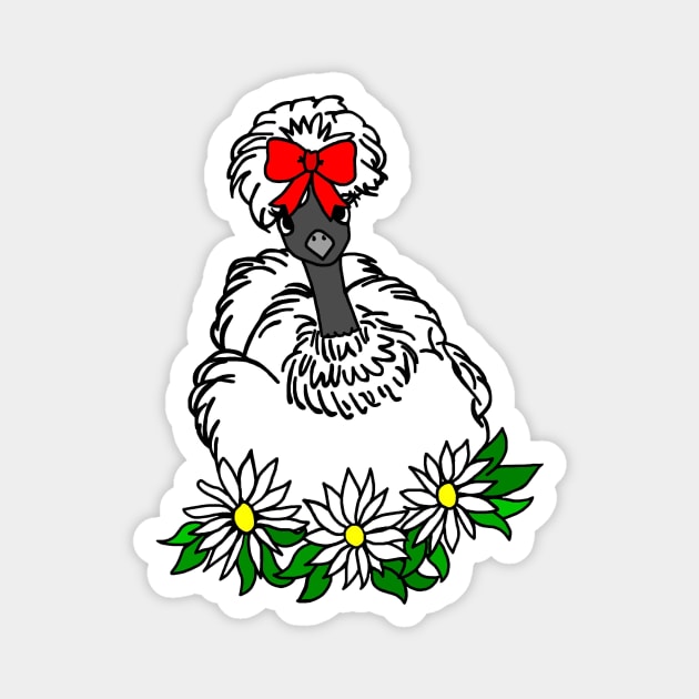 Silkie Showgirl Chicken Magnet by imphavok