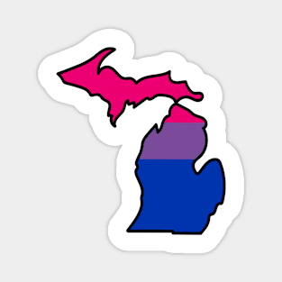 Michigan Bisexual Pride Flag Magnet