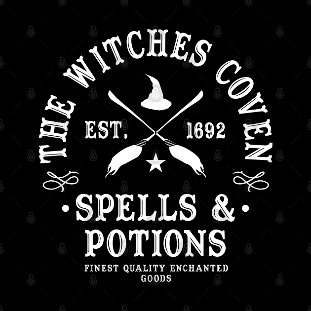 Wiccan Occult Witchcraft Witches Coven Spells & Potions by Tshirt Samurai