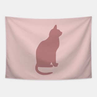 Cat Silhouette - Pink Tapestry