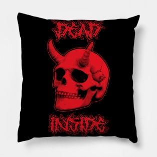 Devil Skull Dead Inside Pillow