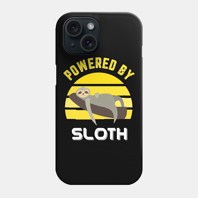 Powered By Sloth Phone Case by Imutobi